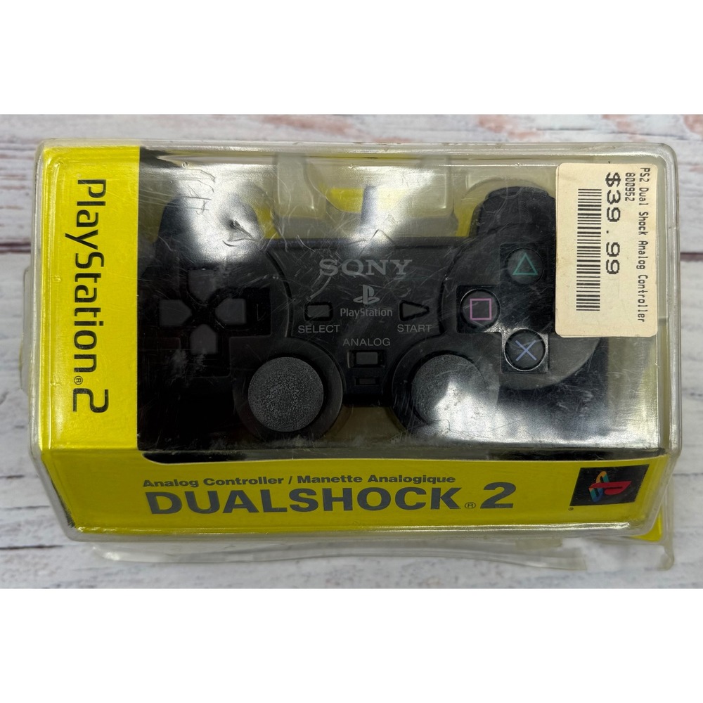 Sony PlayStation 2 DualShock 2 Wired Controller‎ Black SCPH-10010 New
